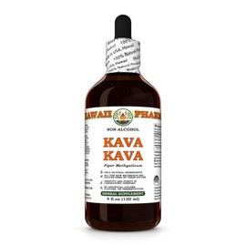 Kava Kava Root (Piper Methysticum) Dry Root Glycerite, Made in Hawaii, All Natural, Vegan, Lab Tested Alcohol-Free Liquid Extract - 4 fl.oz