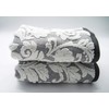 Lex's Linens Pack of 2 Jacquard Floral Guest Towels (Grey)