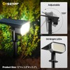Ensenior Solar Spotlights Outdoor, Brightness Adjustable 6500K LED Solar Garden