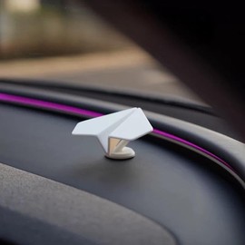 homartiq 3D Printed Paper Airplane Dashboard Ornament – Smooth Swing, Quick Response, Unique Design – for Car Interiors, Home & Office Decor for Aviation Enthusiasts & Creative Minds
