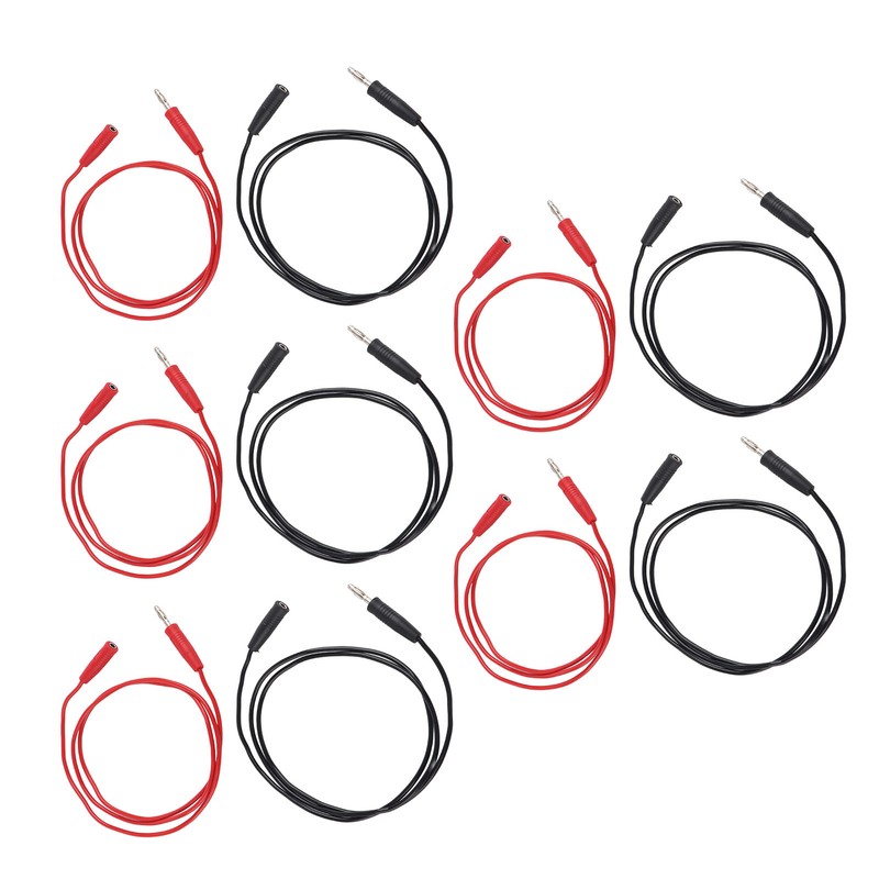 5 Set 4mm Banana Plug Test Lead Male to Female