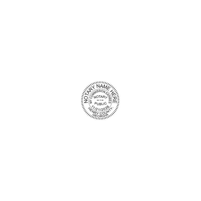 Premium Notary Seal Embosser | Georgia (Silver)
