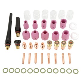 Oumefar 49pcs TIG Welding Sets Copper Gas Lens Alumina Nozzles Cups Collets TIG Welding Accessories for TIG Welding Gun