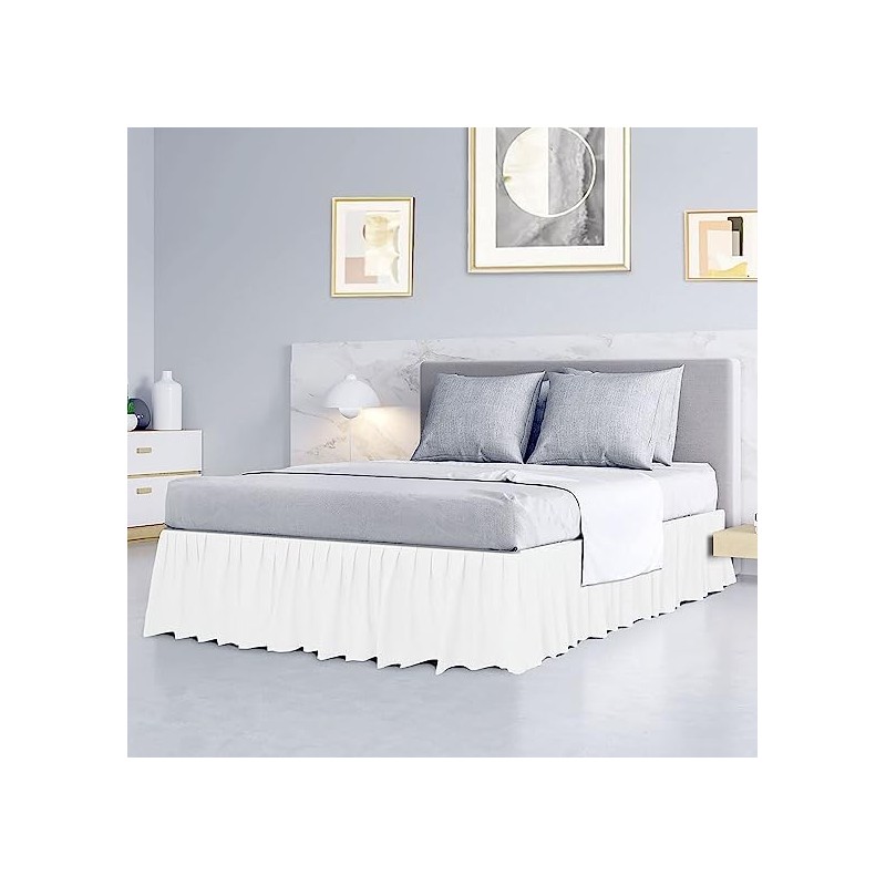 British Home Bedding - Plain Polycotton Extra Deep Frilled Bed