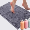 LuxUrux Bath Mat-Extra-Soft Plush Bath Shower Bathroom Rug, 1'' Chenille