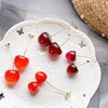 SZJYKF 3D Lifelike Red Cherry Dangle Drop Earrings Creative Assorted