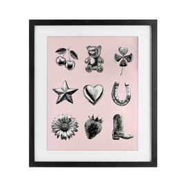 Stupell Industries Glam & Western Collection Black Framed Print Under Glass design by Lil' Rue, 21 x 17