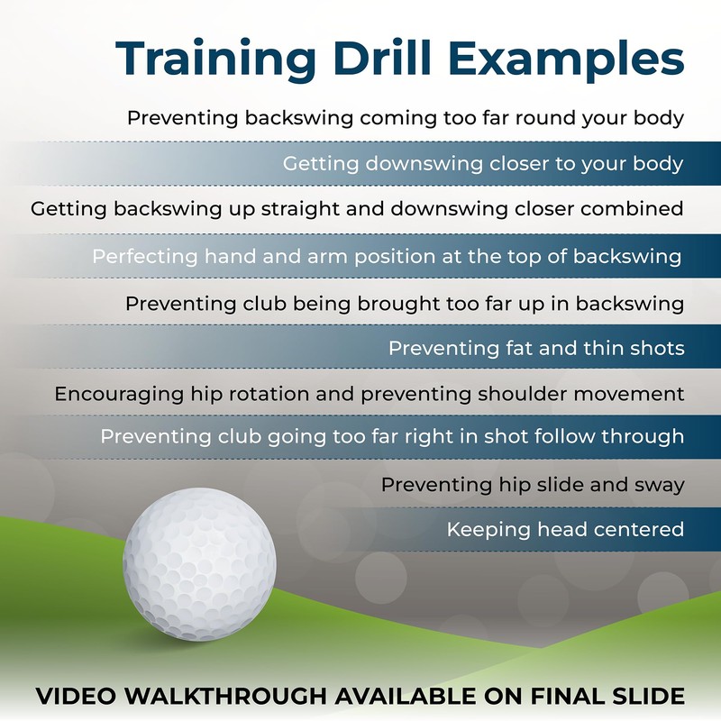 Happy Golfer Golf Swing Trainer for Swing Plane & Alignment