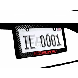 Unbranded Red S650 Mustag License Plate Frame Carbon Fiber Fits 24 - Present Mustang