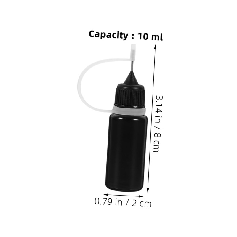 OHPHCALL 10pcs Toiletry Travel Bottles Squeezable Dropper Bottles Fine Tip