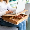 ROSSIE Home Acacia Wood Easel Lap Desk with Storage -