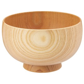 Yamanaka Lacquerware Shirasagi Woodworking Soup Bowl M Approx. 4.3 inches (11 cm) Keyaki Natural Made in Japan
