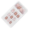 24 Piezas de Uñas Postizas, Cubierta Completa, Pegamento en Uñas,