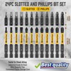 Amartisan 24-piece Screwdriver Bit Set | Magnetic Slotted Phillips driver