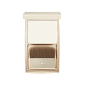 RMK Silk Fit Setting Powder (Face Powder / Flat Brush Included) Transparent Veil, Fine Powder (Transparency, Glossy, Pore Cover), Makeup