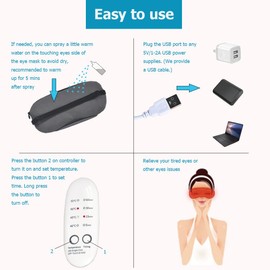 Heated Eye Mask, Warming Eye Mask for Dry Eyes and Blepharitis Treatment, Cotton Eye Mask for Soothing Tired Eyes, MGD and Styes Eye