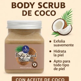 Exfoliante Facial-Corporal 350 ml Coco Nutre, Aclara y Suaviza Arrugas