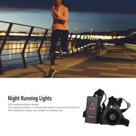 HERCHR Luces para Correr Nocturnas, Luz LED Recargable por USB para Correr En El Pecho, Luz De Advertencia Impermeable para Correr Al Aire Libre, Caminar, Acampar, Aventura