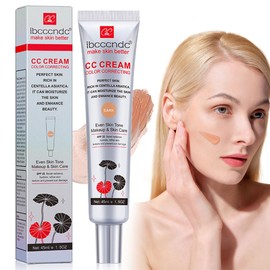 Hydrating CC Cream Foundation with Centella Asiatica - Tinted Moisturiser Face Cream Color Correcting CC Cream with Tinted SPF 25 Lightweight Skin Perfector for Face Make-up (01#, 45ml)