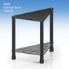 LarFaFa Stainless Steel Black Shower Stool for Inside Shower, 15.4''