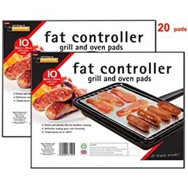 10 FAT CONTROLLERS. FAT TRAPPER COOKING PADS. GRILL & OVEN. ABSORBS FAT X 2