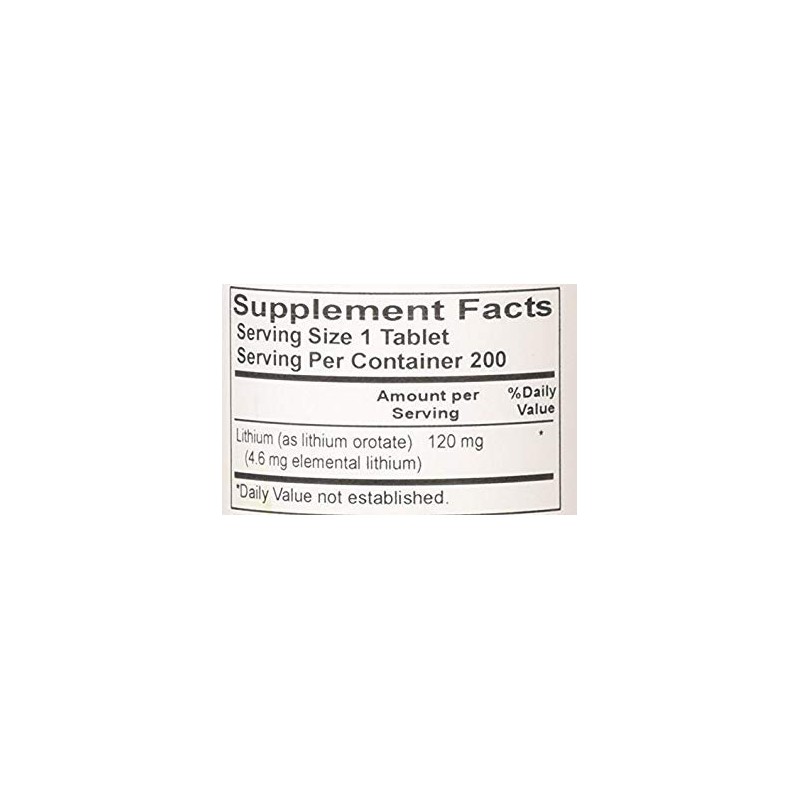 Nutrient Carriers Advance Research Lithium Orotate 120 Mg 200 Tablets(Pack