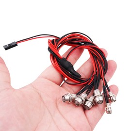 RC Car Light 3-7 V Headlight Rear Light RC Light Kit 6 LED 5 mm/3 mm Diameter for Remote Control Monster Truck RC Crawler Blue Red White