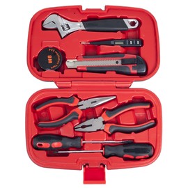 Household Hand Tools - 9-Piece Tool Set Includes Adjustable Wrench, Screwdriver, Pliers, and More - Tool Kit for the Home, Office, and Car by Stalwart