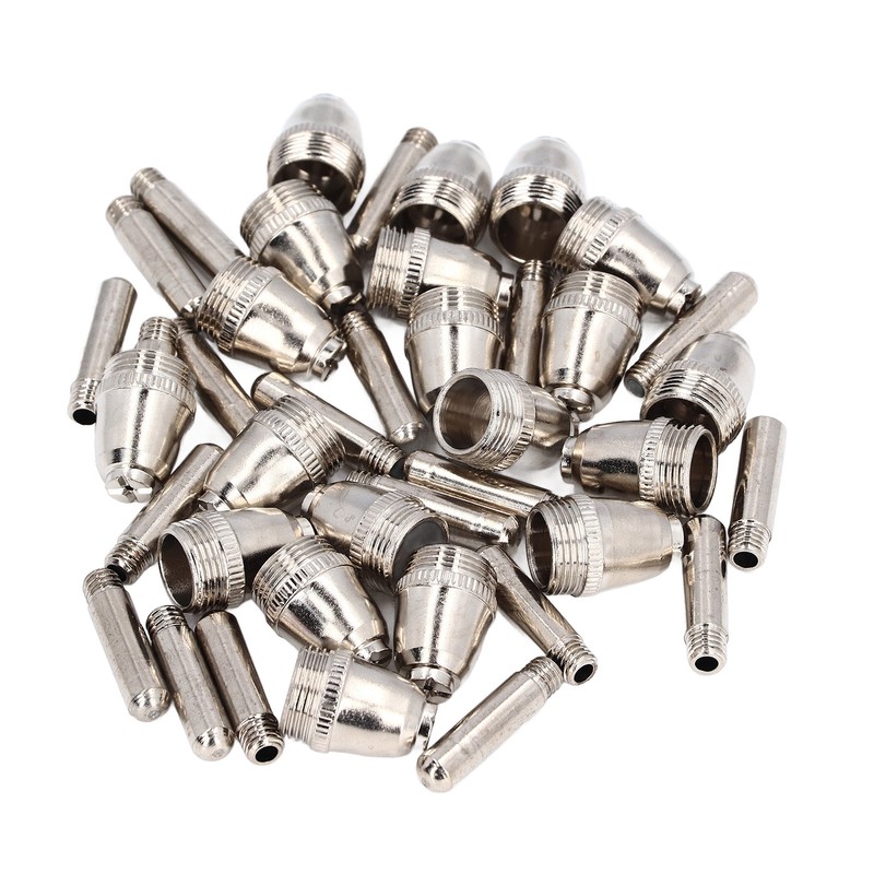 54 Pieces Plasma Cutter Torch Parts Electrode Nozzle Set Ceramic