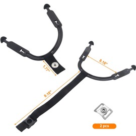 Zarique 1Set Hockey Helmet Chin Strap,Hockey Ear Sling Loops for Ice Hockey Helmet, with 2 Stainless Steel Single Strengthened Snap, Ice Hockey Chin Strap Replacement Parts Ear Sling Loop Repair Kit