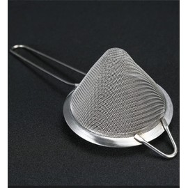 2Pcs Conical Fine Mesh Strainer,3.3/1.8 Inches Fine Mesh Sieve with Long Handle,Stainless Steel Wet Dry Small Food Strainer,For Baking,Tea,Coffee&Drinks,Juice,Rust Proof&Easy to Clean (Silver)