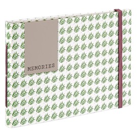 Hama Fern Book Bound Photo Album - Green/White
