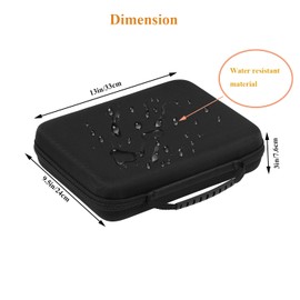 Tense Edano Battery Organizer Storage Box, Battery Vault Case Waterproof Explosionproof Holder Box, Batteries Carrying Case Container Bag (Holds 148 Batteries AA AAA C D 9V)