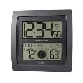 La Crosse Technology Curved Digital Atomic Wall Clock/ Gray