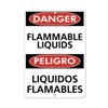 Aluminum Vertical Metal Sign Multiple Sizes Danger Flammable Liquids Peligro