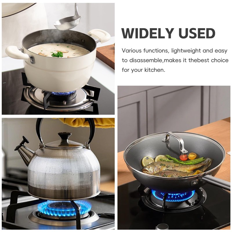 Risbay Cast Iron Gas Stove Wok Rack Wok Stand Support