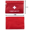 AUEAR, 5 Pack First Aid Kit Empty Pouch Bag Red