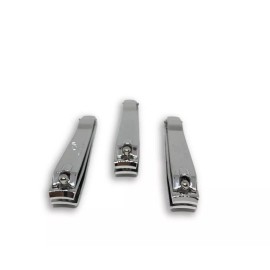 Bazic Beauty 3 - PCS BRAND NEW 3-1/4" CURVED CUTTING EDGE TOE NAIL CLIPPERS PEDICURE TOOL