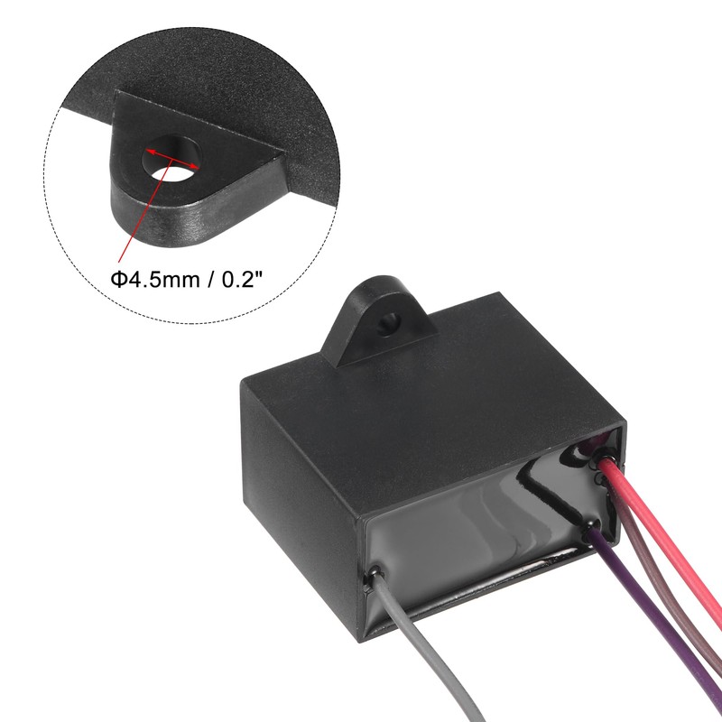 uxcell Ceiling Fan Capacitor CBB61 4/5/7uF 250V AC 4 Wires