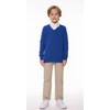 SMILING PINKER Boys' V-Neck Uniform Long Sleeve Knitted Basic Sweater,