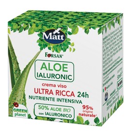 La Tradizione Erboristica Forsan - Aloe Ialuronic Face Cream - Ultra Rich Moisturising Cream 24 Hours, with Organic Aloe Vera and Natural Hyaluronic Acid - 50 ml