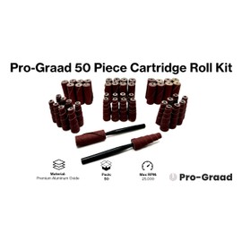 50 Piece Abrasive Sanding Cartridge Spiral Roll Sander Kit, Mini Cone & Cylinder Kit for Metal, Wood, Stainless, Fiberglass, Welds, Engine Porting – Die Grinder & Rotary Tool Accessories