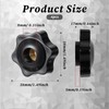 Set of 4 Star Grip Nuts M8, Star Nuts, Black