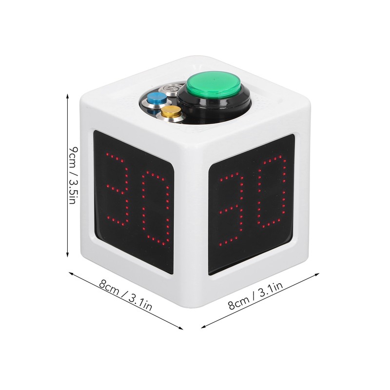 Poker Shot Clock Seconds Countdown Rechargeable 1.4in 4 Sides Cube