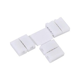5 piezas 4 pines RGB LED tira de luz conector X/T forma 10mm adaptador sin soldadura para SMD 5050 tira de LED multicolor[Forma de T]