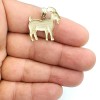 UNBRANDED New 10k yellow Gold Goat Pendant charm diamond cut