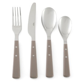Martha Stewart Watercliffe 16 pc Flatware Set Stainless Steel w/ABS Handle - Warm Grey