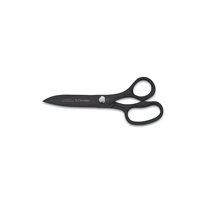 3 Claveles 8" High Performance Scissors, Carbon Steel, Black, 23