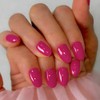 SXVME Uñas postizas cortas de gel suave, 32 piezas, 16