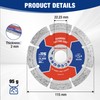 WORKPRO 2-Pack 115mm Diamond Cutting Discs, Segmented Diamond Saw Blades